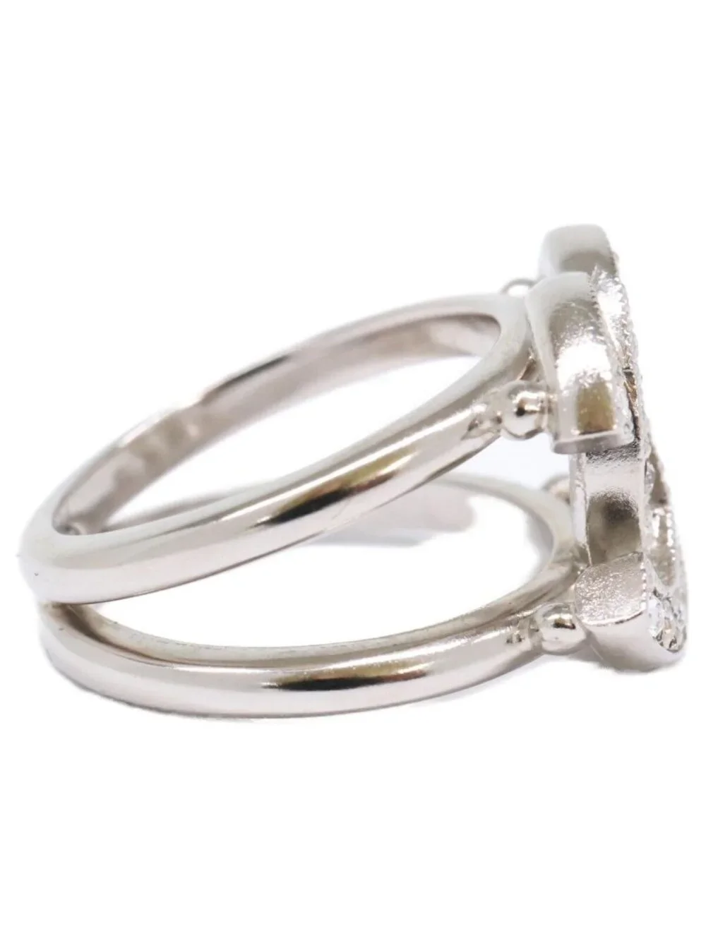 Chanel Rhinestone CC Logo Ring - Picture 5 of 9